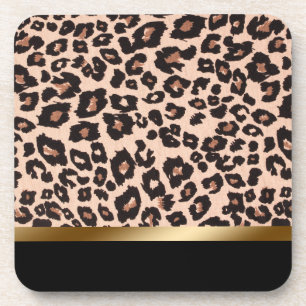 Porta-copo Pasta de Bebidas de Impressão Leopardo