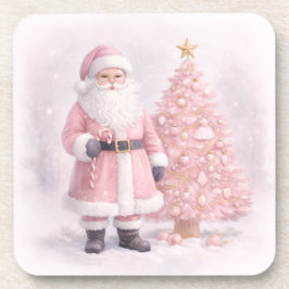 Porta-copo Pastel Pink Christmas Santa 