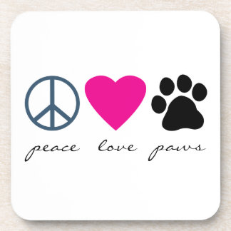 Porta-copo Patas do amor da paz