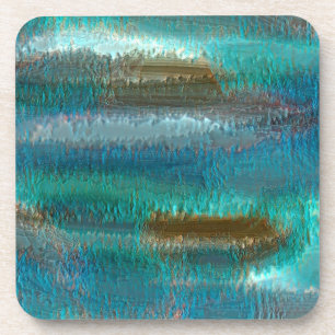 Porta-copo Pátina abstrata de cobre e verde por Renee