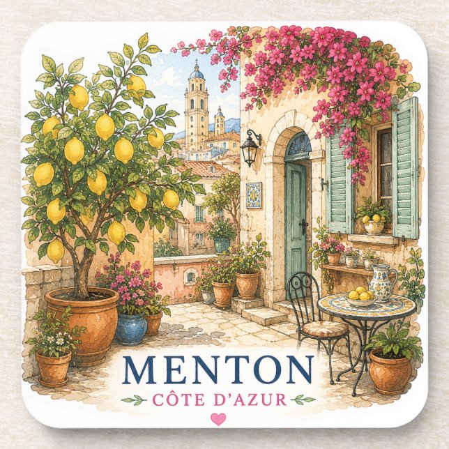 Porta-copo Patio Menton French Riviera coasters (Frente)
