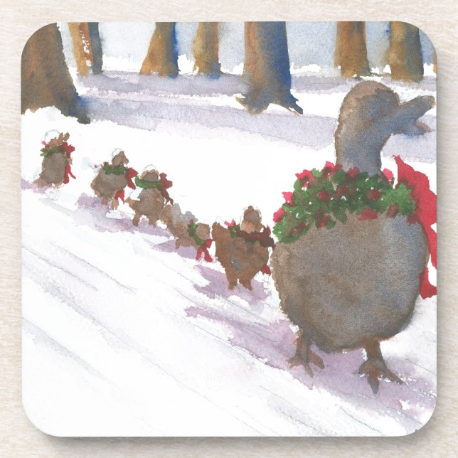 Porta-copo patos em boston comuns durante as férias de invern (Frente)