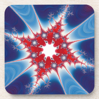 Porta-copo Patriotic Red White & Blue Mandelbrot Fractal