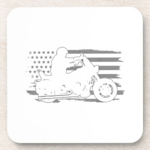 Porta-copo Patriótica Motorcycle Vintage American Flag Biker