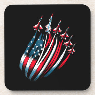 Porta-copo Patriótica USA Flag Fighter Jets Boys 4 de julho