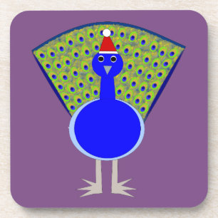 Porta-copo Pavão de Natal Engraçado