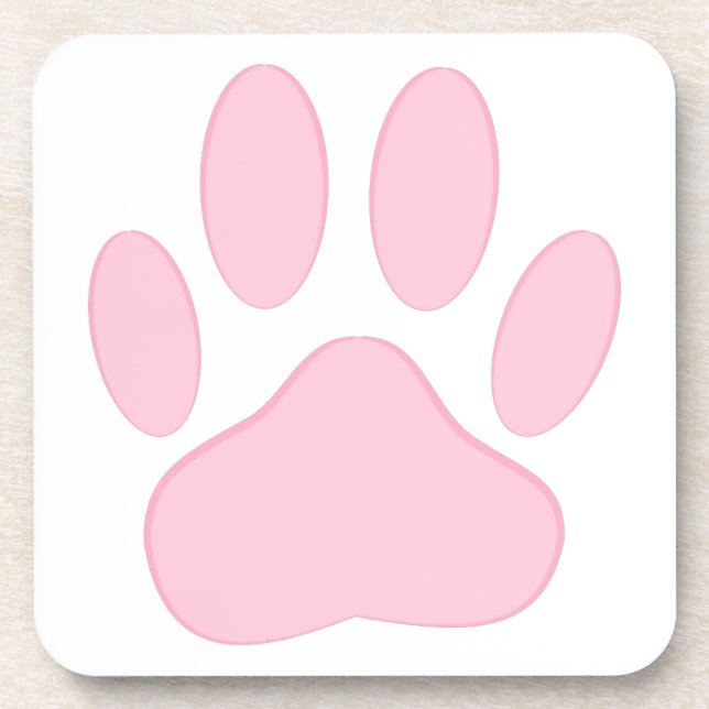 Porta-copo Pawprint Rosa (Frente)