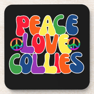 Porta-copo Peace Love Collies