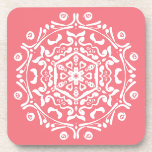 Porta-copo Peach Mandala