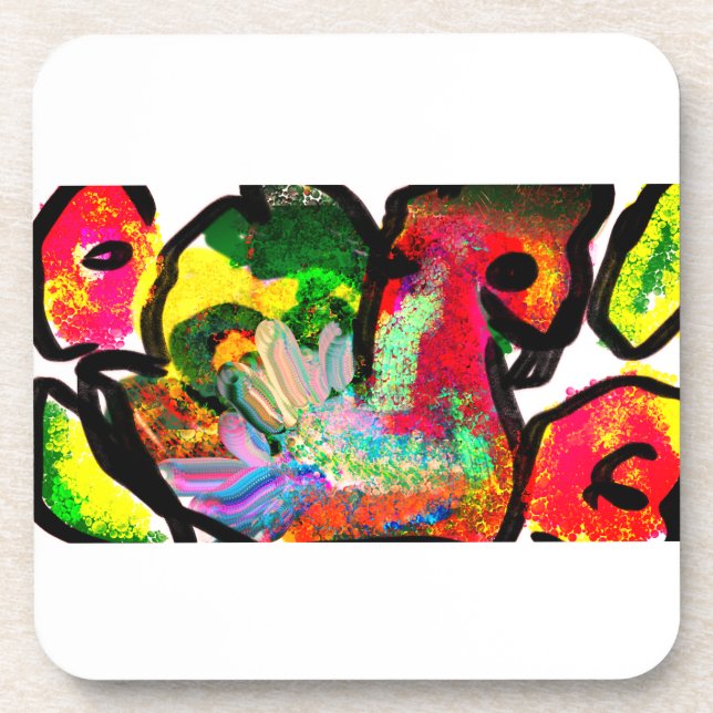 Porta-copo Peacock primavera art (Frente)