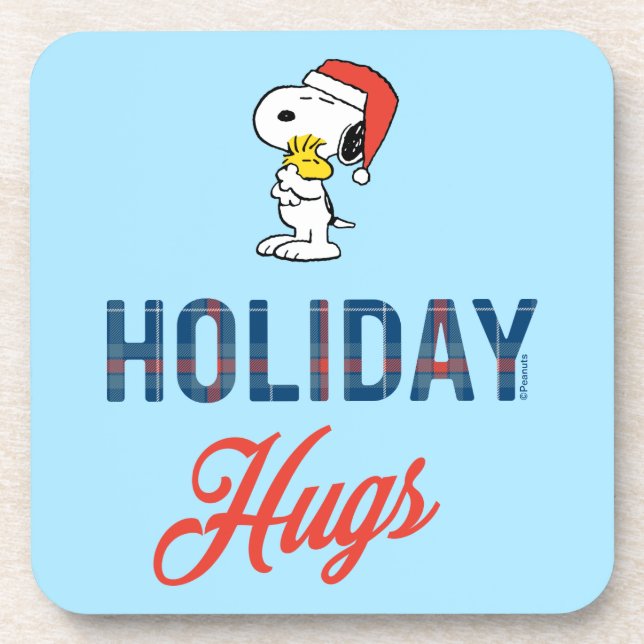 Porta-copo Peanuts | Snoopy & Woodstock Holiday Hugs (Frente)