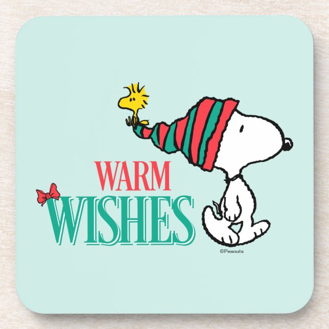 Porta-copo Peanuts | Snoopy & Woodstock Warm Wishes (Frente)