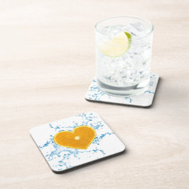 Porta-copo Pedaço de Laranja Forma Cardíaca