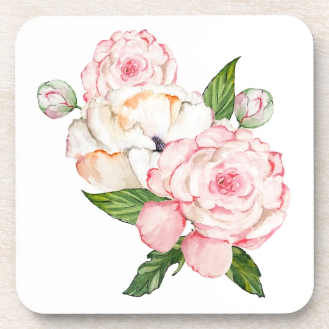 Porta-copo Pedras aquosas de cor tenra, cerâmica (Frente)