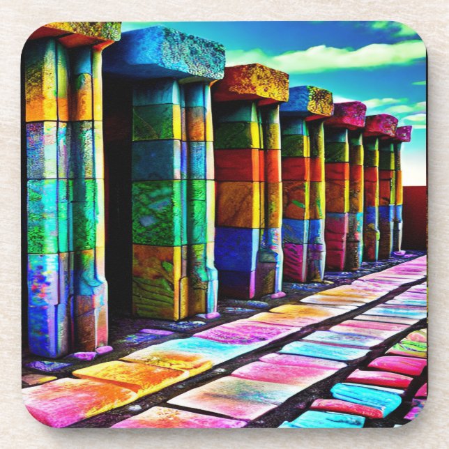 Porta-copo Pedras Psicodélicas (Frente)