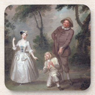 Porta-copo Peg Woffington como Rosalind com Celia e Touchsto