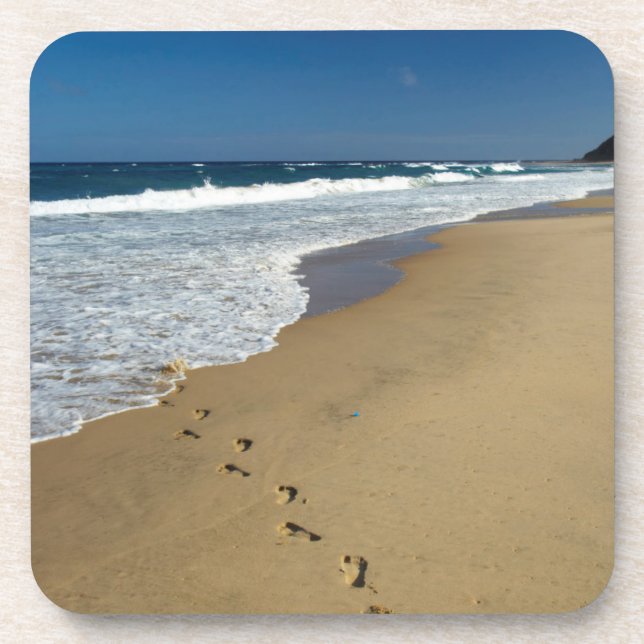 Porta-copo Pegadas Em Praia, Mabibi, Thongaland (Frente)