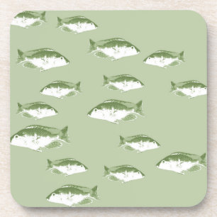 Porta-copo Peixe verde-oliva