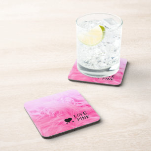 Porta-copo Peles finas de Felpudo rosa