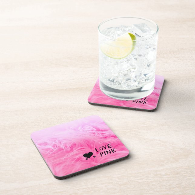 Porta-copo Peles finas de Felpudo Rosa Quente (Lado Direito)