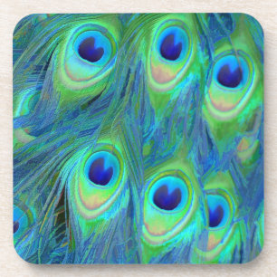 Porta-copo Pena de pavão neon/psicodélico PixDezines