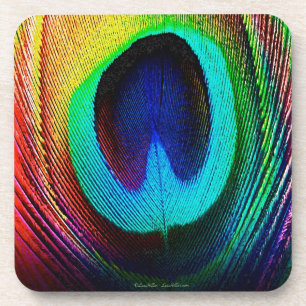 Porta-copo Pena de Peacock Vibrante