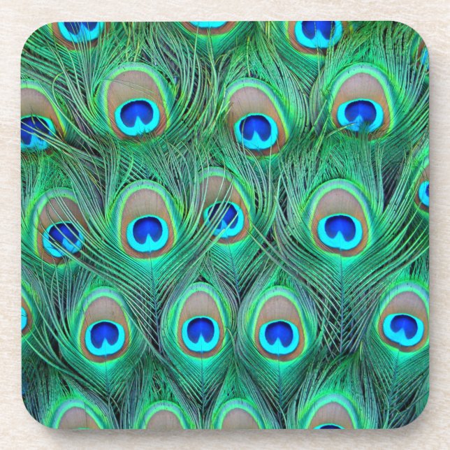 Porta-copo Penas de Peacock (Frente)