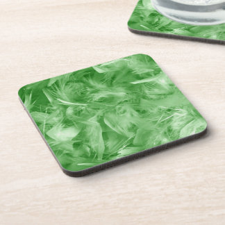 Porta-copo Penas verdes