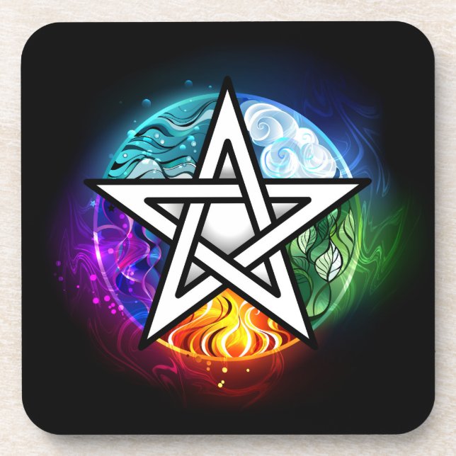 Porta-copo Pentagrama do Wiccan (Frente)