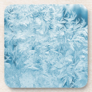 Porta-copo penugens azuis abstratas e flocos de neve
