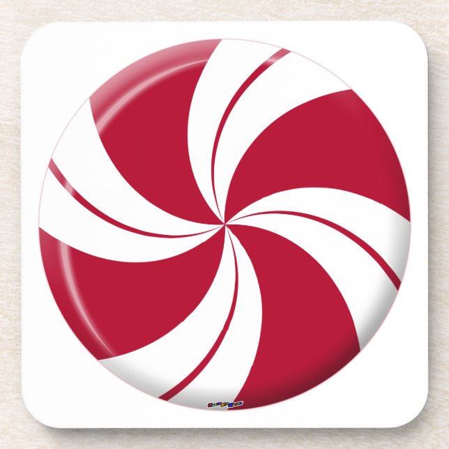 Porta-copo Peppermint Swirl Stripe Candy (Frente)