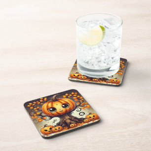 Porta-copo Pequena árvore de abóbora do Halloween