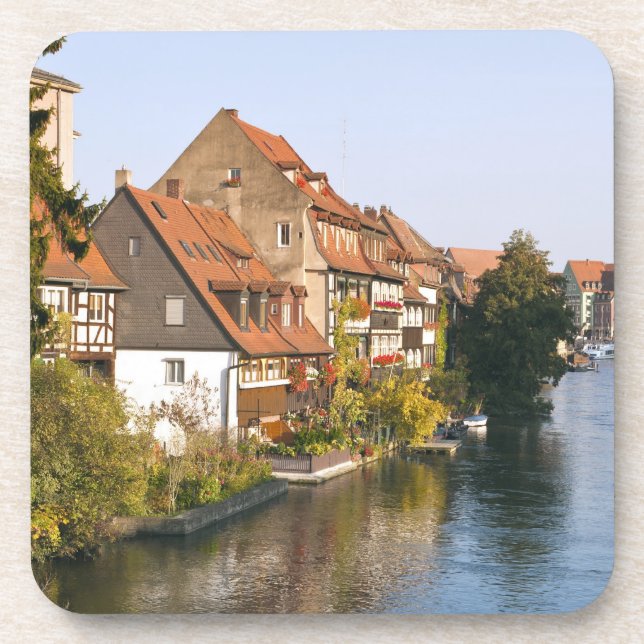 Porta-copo Pequena Veneza (Klein Venedig) e rio Regnitz (Frente)