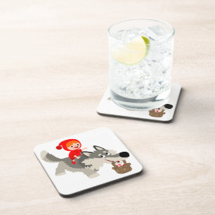 Porta-copo Pequeno Chapéu Vermelho e Portas copos do Lobo