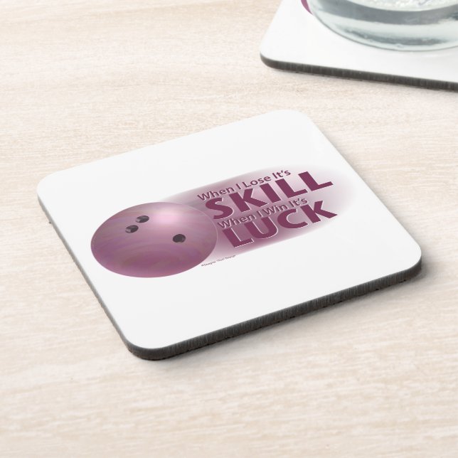 Porta-copo Perder Skill Ganha Pink da Boliche da Sorte (Left Side)