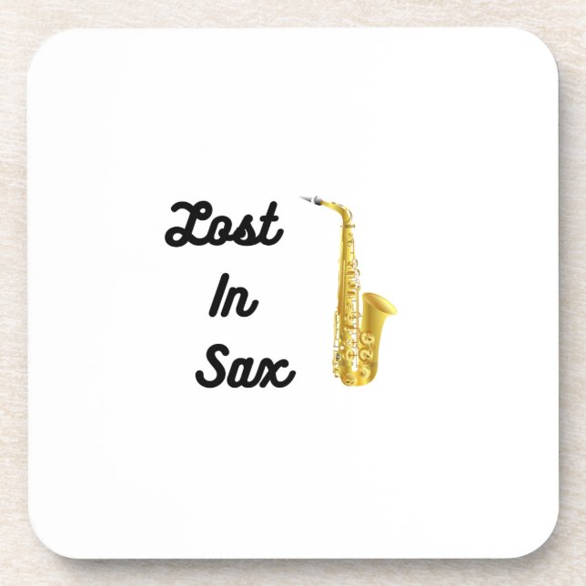 Porta-copo Perdido em Sax com saxofone (Frente)