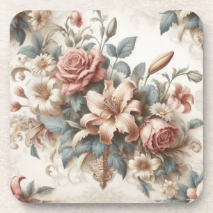 Porta-copo Perfeição Floral Antiquada Clara