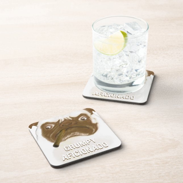 Porta-copo Personalizado Grumpy AFICIONADO Puggy Cigar (Lado Direito)