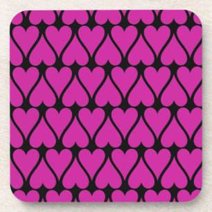 Porta-copo Personalizar Corações Rosa