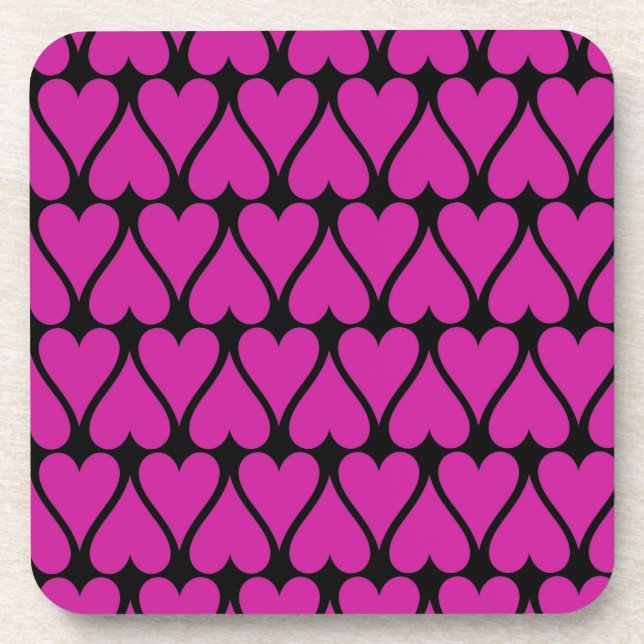 Porta-copo Personalizar Corações Rosa (Frente)