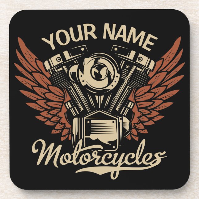 Porta-copo Personalizar Garagem de Motocicletas Biker (Frente)
