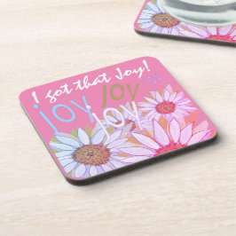 Porta-copo Personalize a margarida: alegria, alegria, alegria