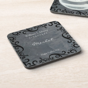Porta-copo Personalize O Vinho De Rolagem Preto E O Slate