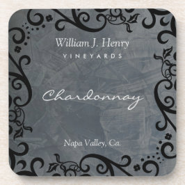 Porta-copo Personalize O Vinho De Rolagem Preto E O Slate