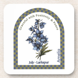 Porta-copo Personalized July Birth Month Flower Coaster