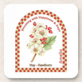Porta-copo Personalized May Birth Month Flower Coaster