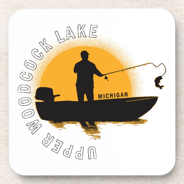 Porta-copo Pesca no Lago Michigan (Frente)