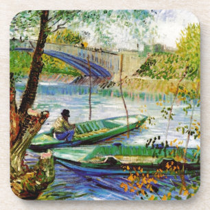 Porta-copo Pescaria na Primavera, Vincent van Gogh. Bela pes