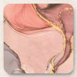 Porta-copo Pêssego Com Geodo Dourado