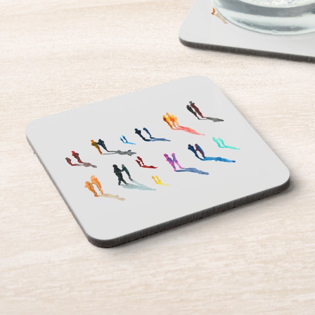 Porta-copo Pessoas art aquarela arte (Left Side)